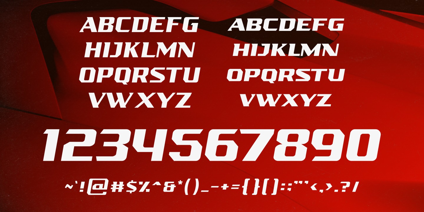 Example font Airbolt #5